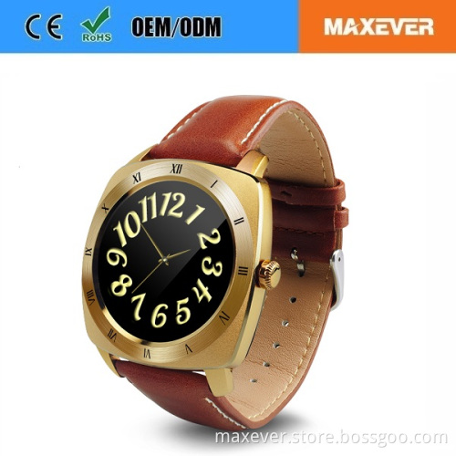 MTK2502C Bluetooth Waterproof Heart Rate Monitor Compatible with Andriod and IOS IPS Round Touch Screen DM88 Smart Watch